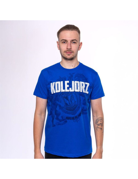 Koszulka kolejorz lwy niebieska l