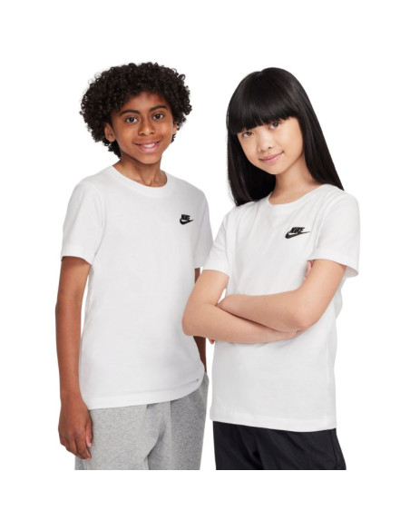 Koszulka dla dzieci nike sportswear biała fz5177 100