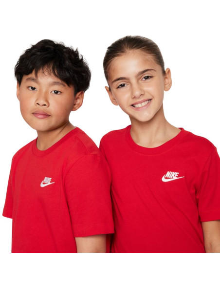 Koszulka dla dzieci nike sportswear czerwona fz5177 657
