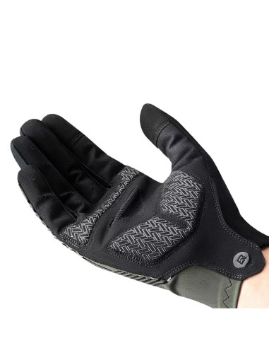 Rękawiczki rowerowe rockbros 16110006002 amortyzujące rozmiar m - zielono-czarne