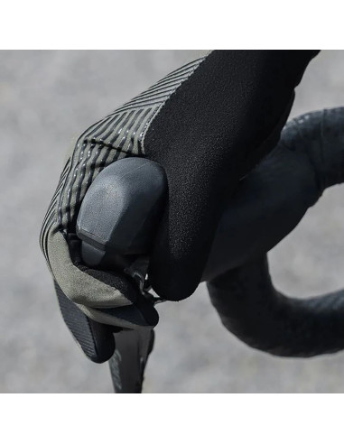 Rękawiczki rowerowe rockbros 16110006002 amortyzujące rozmiar m - zielono-czarne