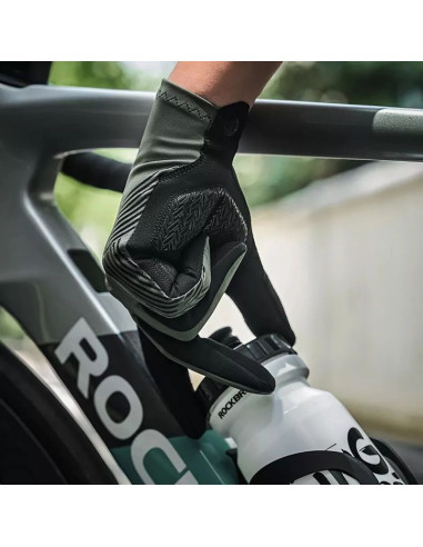 Rękawiczki rowerowe rockbros 16110006002 amortyzujące rozmiar m - zielono-czarne