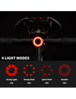 Rockbros lampka rowerowa tylna q3 2