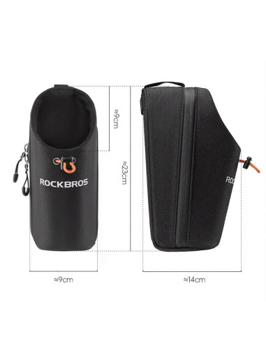 Torba rowerowa rockbros p002 na kierownicę kompatybilna z hulajnogami i miejskimi rowerami składanymi 1.5l - czarna
