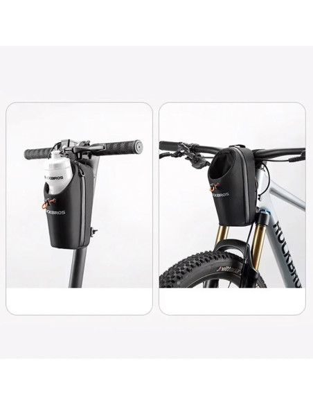 Torba rowerowa rockbros p002 na kierownicę kompatybilna z hulajnogami i miejskimi rowerami składanymi 1.5l - czarna