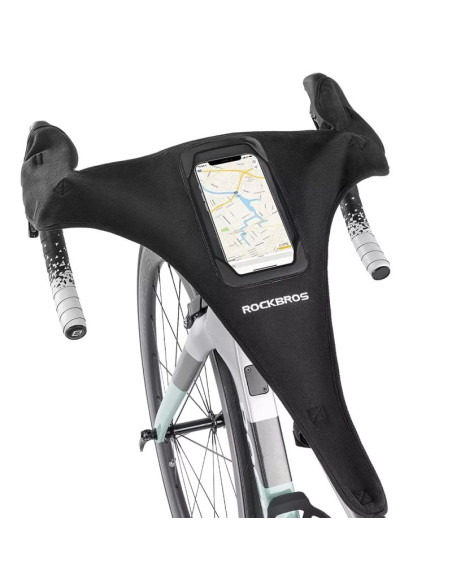 Osłona przeciwpotna rockbros d78 z kieszenią i okienkiem na telefon - czarna