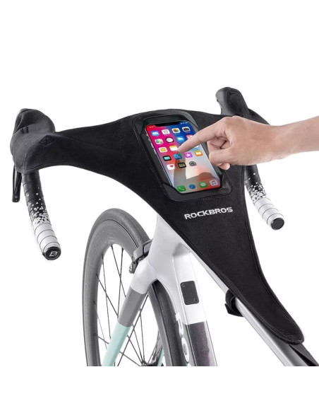 Osłona przeciwpotna rockbros d78 z kieszenią i okienkiem na telefon - czarna