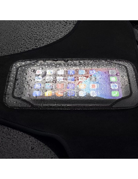 Osłona przeciwpotna rockbros d78 z kieszenią i okienkiem na telefon - czarna