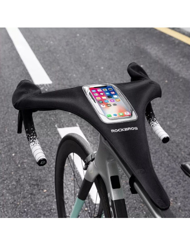 Osłona przeciwpotna rockbros d78 z kieszenią i okienkiem na telefon - czarna