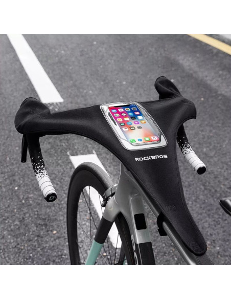 Osłona przeciwpotna rockbros d78 z kieszenią i okienkiem na telefon - czarna