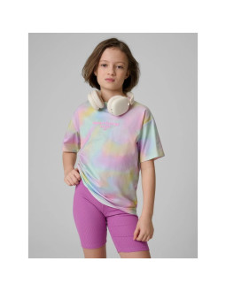 T-shirt z nadrukiem dla dziewczynek 4f 4fjrss26ttshf3826-90a