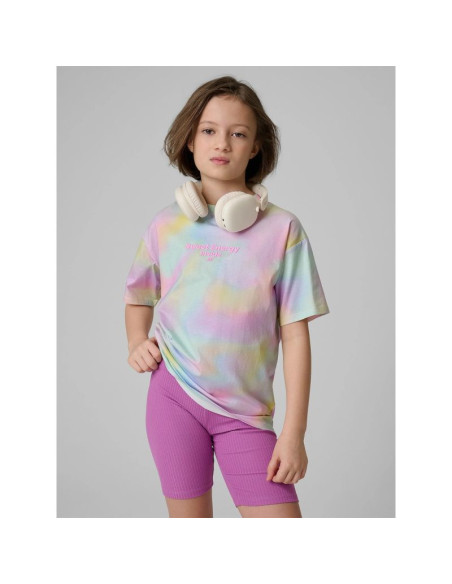 T-shirt z nadrukiem dla dziewczynek 4f 4fjrss26ttshf3826-90a