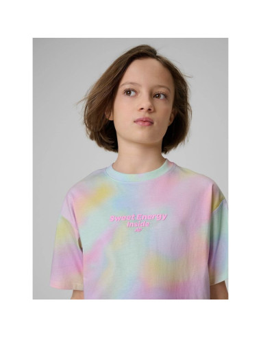 T-shirt z nadrukiem dla dziewczynek 4f 4fjrss26ttshf3826-90a