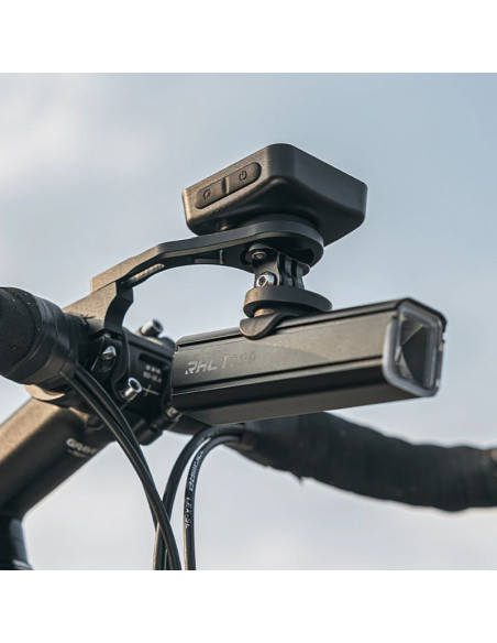 Uchwyt rowerowy 2w1 rockbros fk-301 na kierownicę do licznika/nawigacji i kamerki/oświetlenia - czarny
