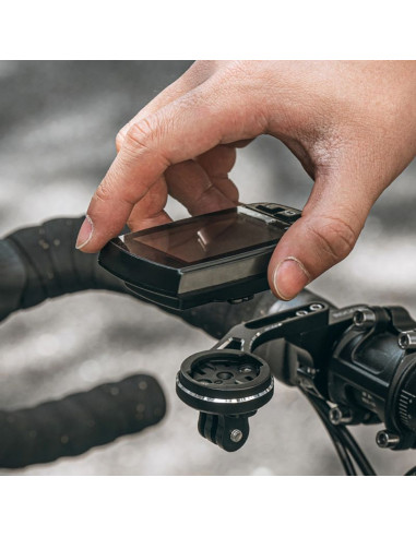 Uchwyt rowerowy 2w1 rockbros fk-301 na kierownicę do licznika/nawigacji i kamerki/oświetlenia - czarny