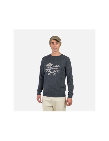 Sweter rossignol alpine half zip szary