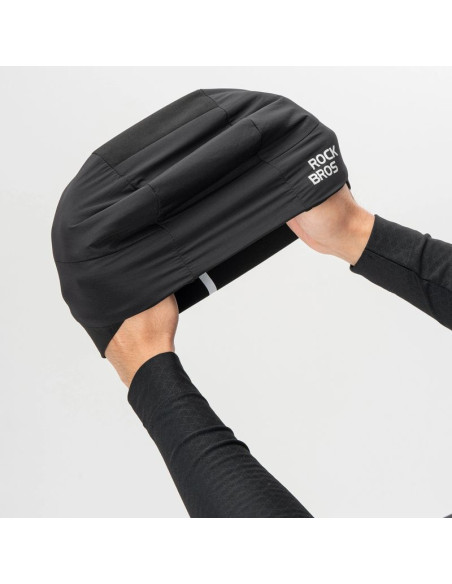 Czapka rowerowa rockbros m015 zimowa dwustronna rozmiar 54-61 cm - czarna