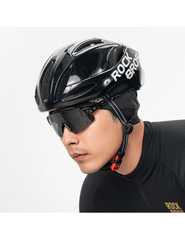 Czapka rowerowa rockbros m015 zimowa dwustronna rozmiar 54-61 cm - czarna