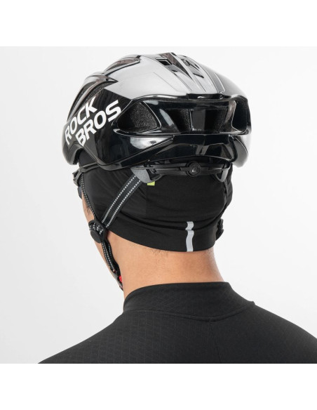 Czapka rowerowa rockbros m015 zimowa dwustronna rozmiar 54-61 cm - czarna
