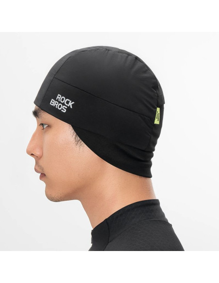 Czapka rowerowa rockbros m015 zimowa dwustronna rozmiar 54-61 cm - czarna