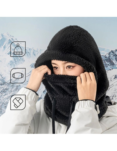 Kominiarka narciarska qunature arctic velvet rozmiar l - czarna