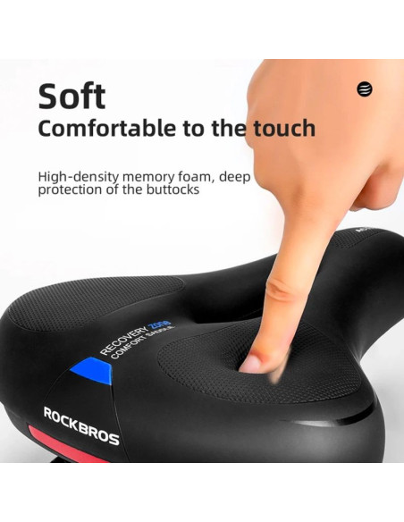 Siodełko rowerowe rockbros aq-6090b - czarno-niebieskie
