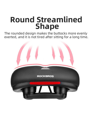 Siodełko rowerowe rockbros aq-6090b - czarno-niebieskie