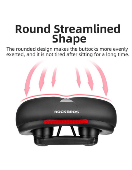 Siodełko rowerowe rockbros aq-6090b - czarno-niebieskie