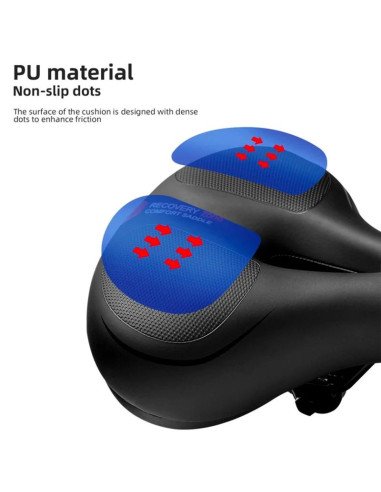 Siodełko rowerowe rockbros aq-6090b - czarno-niebieskie