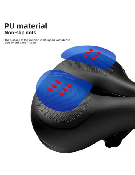 Siodełko rowerowe rockbros aq-6090b - czarno-niebieskie