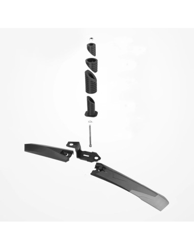 Zestaw błotników rowerowych rockbros dnb-890 - czarny