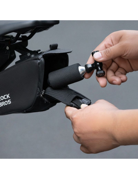 Pompka co₂ rockbros głowica zawór ze stopu aluminium bez naboju kompatybilna z presta/schrader - czarna