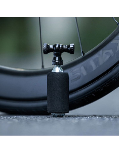 Pompka co₂ rockbros głowica zawór ze stopu aluminium bez naboju kompatybilna z presta/schrader - czarna