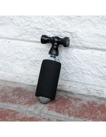 Pompka co₂ rockbros głowica zawór ze stopu aluminium bez naboju kompatybilna z presta/schrader - czarna