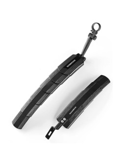 Zestaw błotników rowerowych rockbros fk-810 składane teleskopowe - czarny