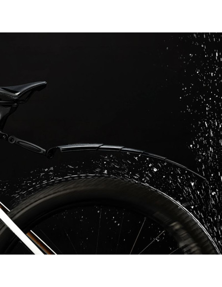 Zestaw błotników rowerowych rockbros fk-810 składane teleskopowe - czarny