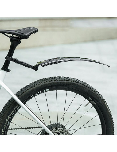 Zestaw błotników rowerowych rockbros fk-810 składane teleskopowe - czarny