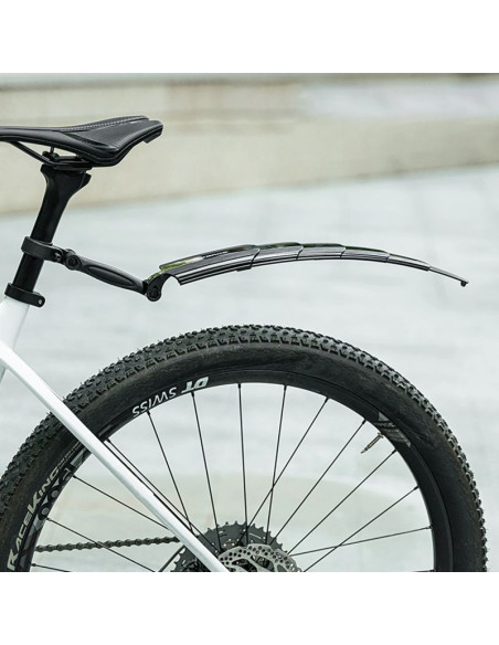 Zestaw błotników rowerowych rockbros fk-810 składane teleskopowe - czarny