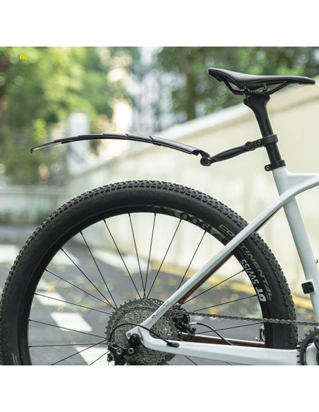 Zestaw błotników rowerowych rockbros fk-810 składane teleskopowe - czarny