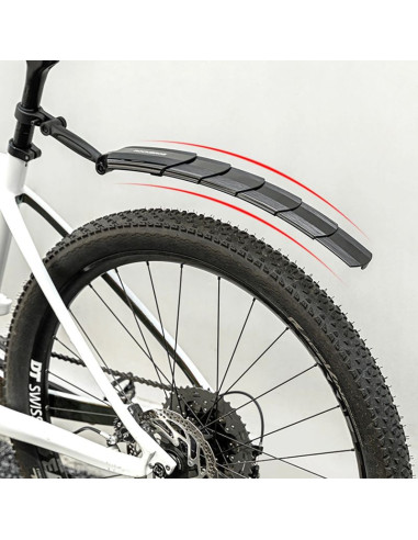 Zestaw błotników rowerowych rockbros fk-810 składane teleskopowe - czarny