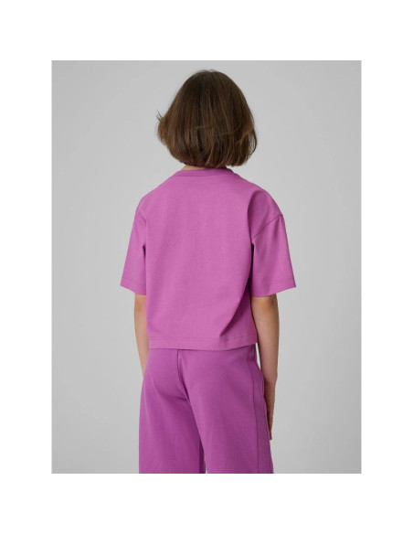 T-shirt loose z nadrukiem dziewczęc 4f 4fjrss26ttshf3827-51s