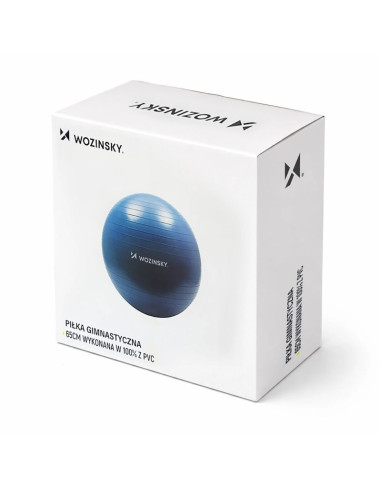 Piłka do ćwiczeń wozinsky wgb65bl gimnastyczna 65 cm - niebieska
