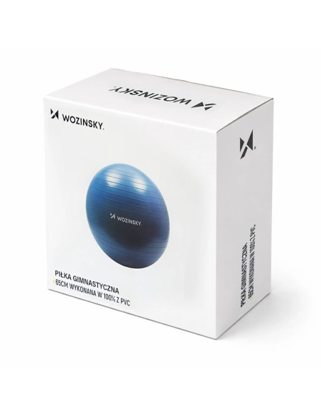 Piłka do ćwiczeń wozinsky wgb65bl gimnastyczna 65 cm - niebieska