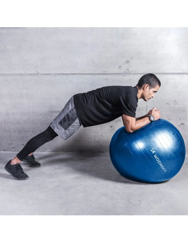 Piłka do ćwiczeń wozinsky wgb65bl gimnastyczna 65 cm - niebieska