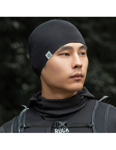 Czapka rockbros ydm002 tencel + wełna rozmiar uniwersalny - czarna