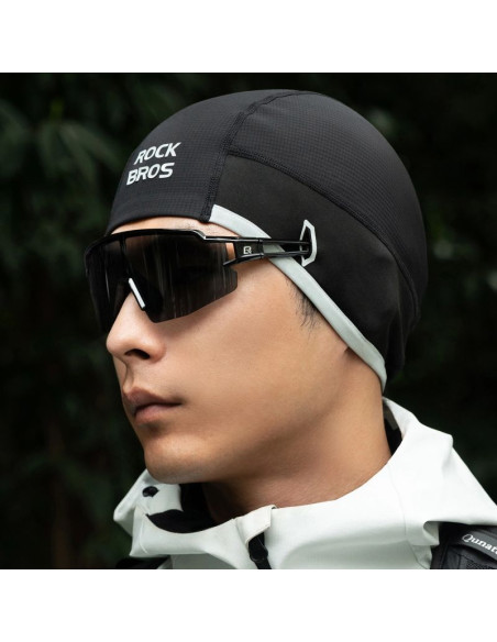 Czapka rowerowa rockbros m016 zimowa wiatroodporna rozmiar 54-61 cm - czarna