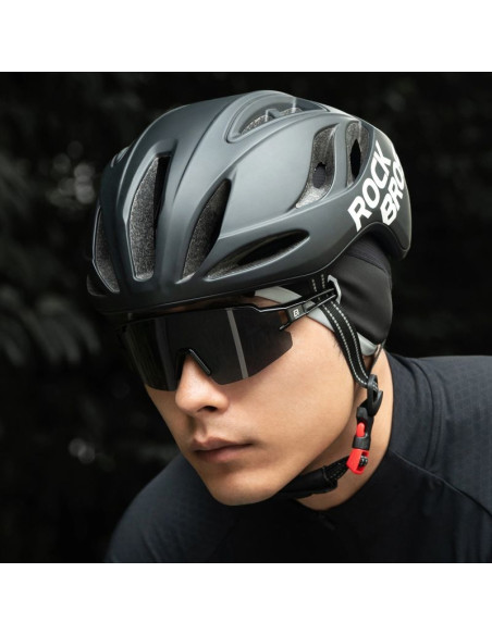 Czapka rowerowa rockbros m016 zimowa wiatroodporna rozmiar 54-61 cm - czarna