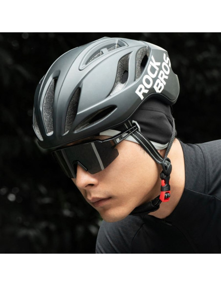 Czapka rowerowa rockbros m016 zimowa wiatroodporna rozmiar 54-61 cm - czarna