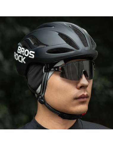 Czapka rowerowa rockbros m016 zimowa wiatroodporna rozmiar 54-61 cm - czarna