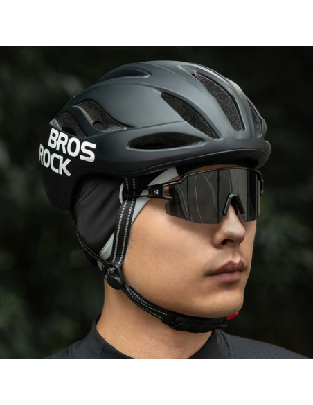 Czapka rowerowa rockbros m016 zimowa wiatroodporna rozmiar 54-61 cm - czarna
